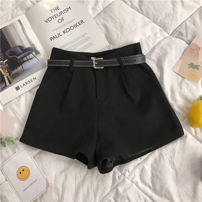 Új modell női rövidnadrág övvel és zsebekkel több színben - magas derék