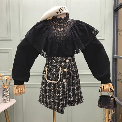 Bluză de damă modernă cu dantelă și mâneci largi în mai multe culori