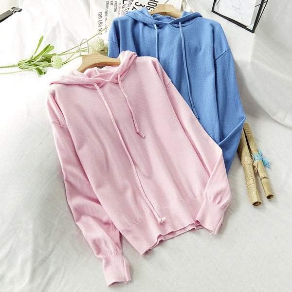 Bluză casual de damă cu glugă în mai multe culori diferite