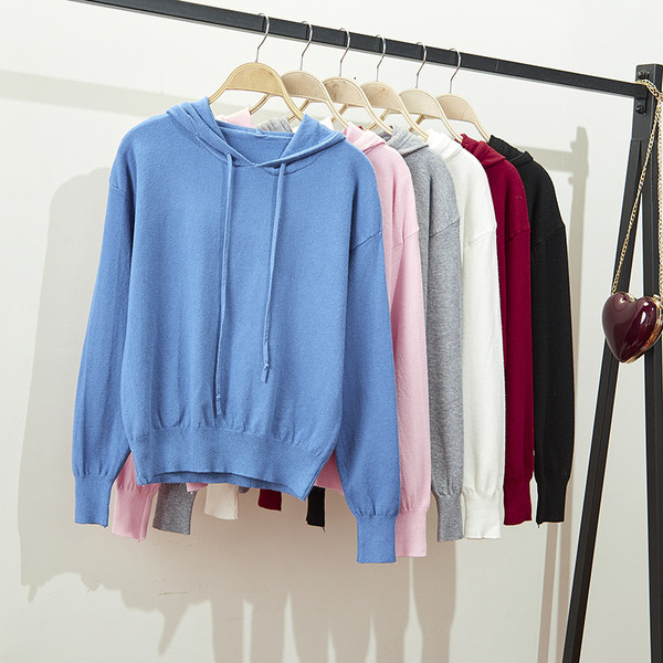 Bluză casual de damă cu glugă în mai multe culori diferite