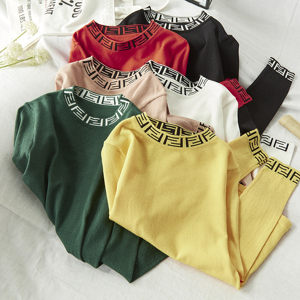 Bluza de toamna de dama cu decolteu rotund in mai multe culori