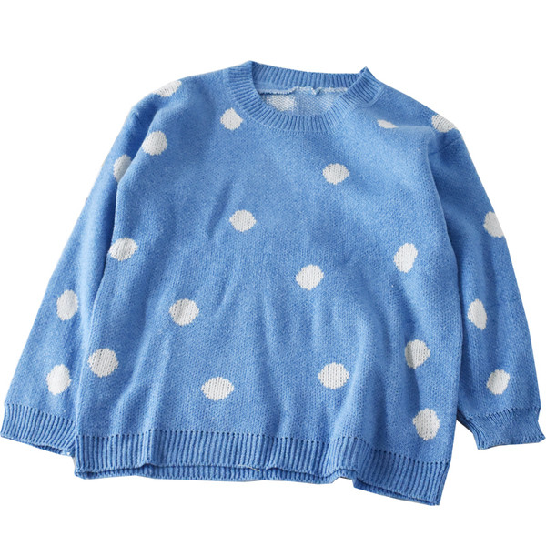 Pöttyös női alkalmi pulóver három színben, hosszú ujjal