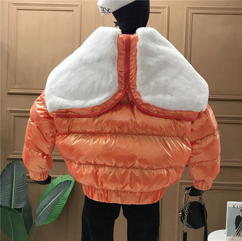 Női kabát új modell medve kapucnival fehér, zöld és narancs színben