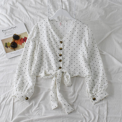 Modern női ing V-nyakkal és gombokkal, három színben