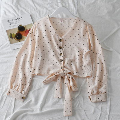 Modern női ing V-nyakkal és gombokkal, három színben