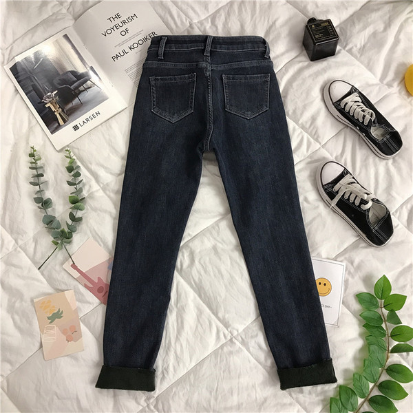 Modern női farmer magas derékkal Karcsú modell három színben