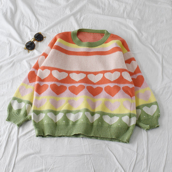 Pulover dama in dungi model larg in doua culori cu decolteu rotund