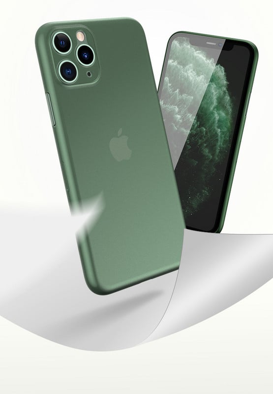Силиконов калъф за  Iphone 11 Pro в зелен,черен и бял цвят