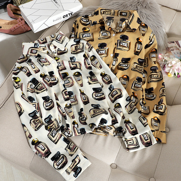 Női ing klasszikus gallérral és gombokkal fehér, fekete és barna színben