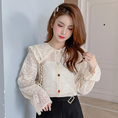 Női csipke ing színes gombokkal, két színben