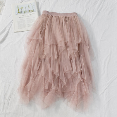 Modern női szoknya öt színben, tüllel és gumírozott derékkal