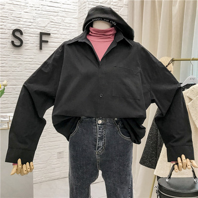 Modern női ing retro stílusú klasszikus gallérral és gombokkal több színben