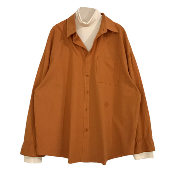 Modern női ing retro stílusú klasszikus gallérral és gombokkal több színben