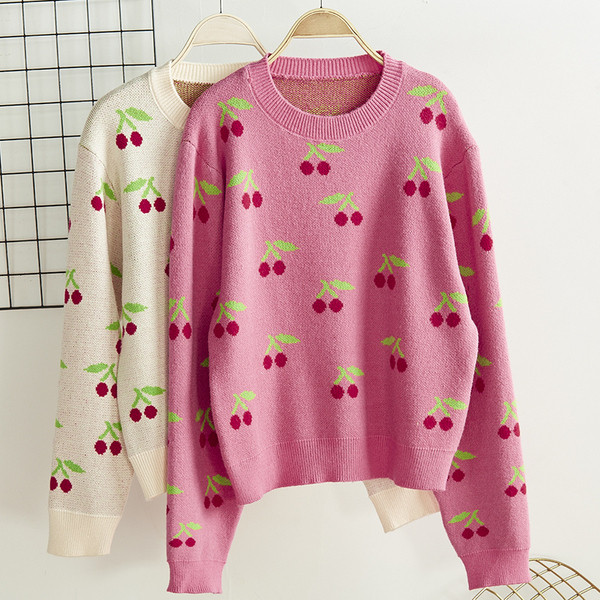 Női téli pulóverek színes rátéttel, rózsaszín és bézs színben