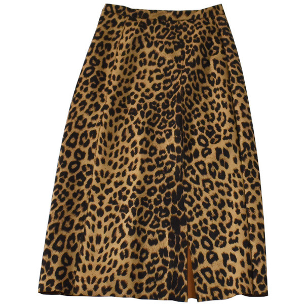 Fusta de dama moderna in trei culori cu model leopard si talie inalta