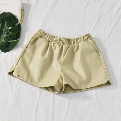 Pantaloni scurti de dama din piele ecologica in trei culori cu buzunare