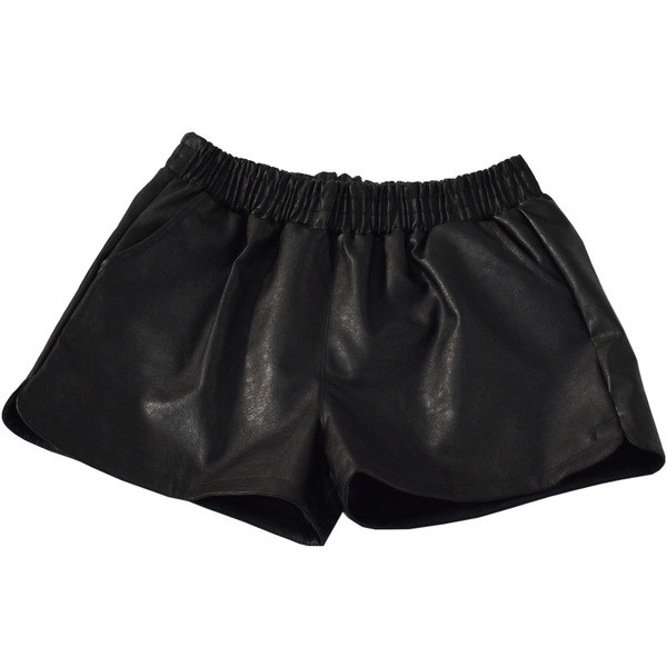 Pantaloni scurti de dama din piele ecologica in trei culori cu buzunare