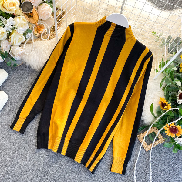 Pulover de dama modern cu guler polo in mai multe culori