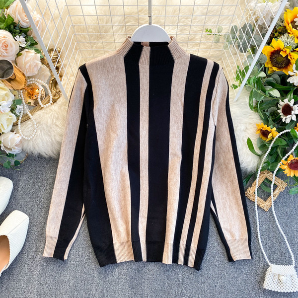 Pulover de dama modern cu guler polo in mai multe culori