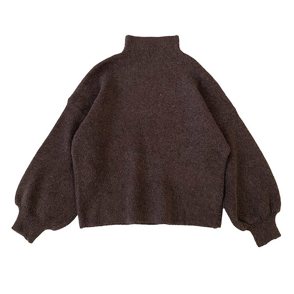 Pulover de damă în patru culori cu mâneci largi și guler semi-înalt