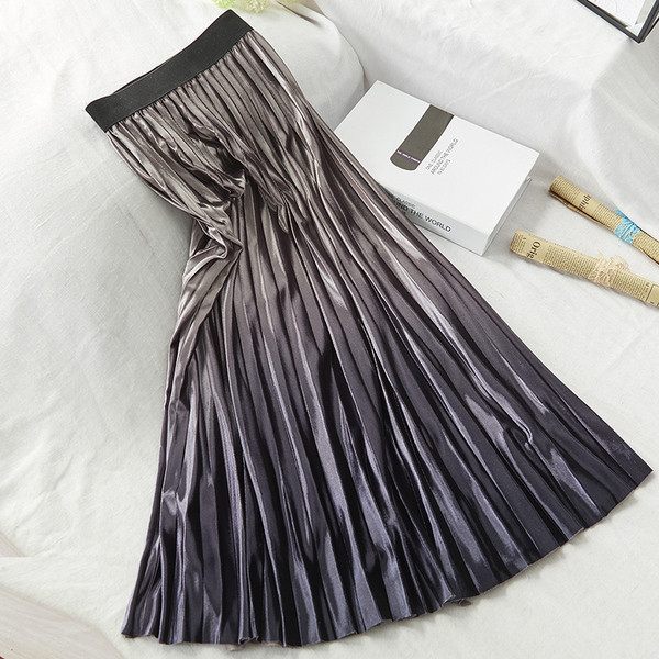 Fusta de dama plisata cu talie elastica in mai multe culori