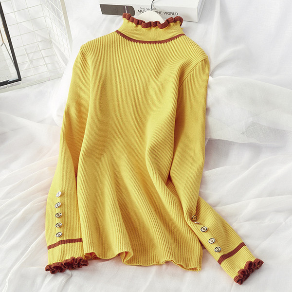 Bluza de dama casual de iarna cu nasturi pe maneca in mai multe culori