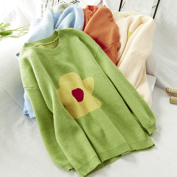 Női téli alkalmi pulóver kerek nyakkivágással, több színben