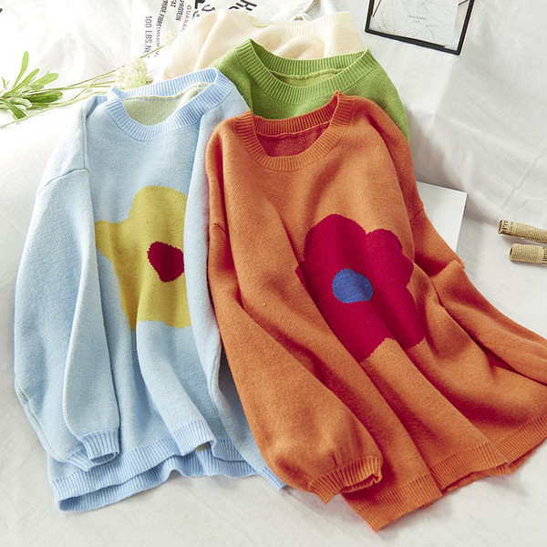 Női téli alkalmi pulóver kerek nyakkivágással, több színben