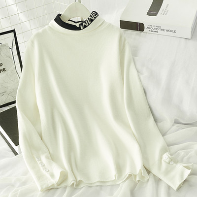 Bluză de iarnă cu dungi de damă cu guler înalt - mai multe culori