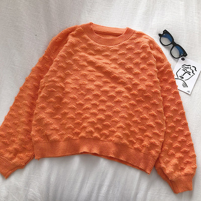 Pulover de dama in patru culori cu decolteu oval model larg