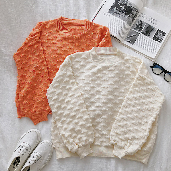 Pulover de dama in patru culori cu decolteu oval model larg