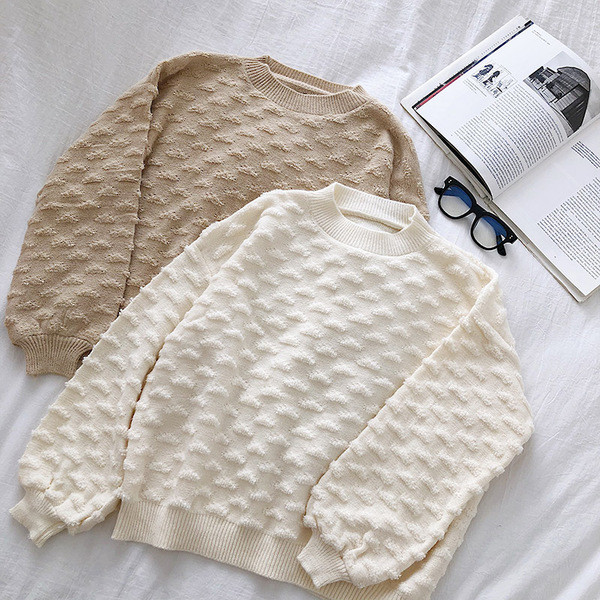 Pulover de dama in patru culori cu decolteu oval model larg