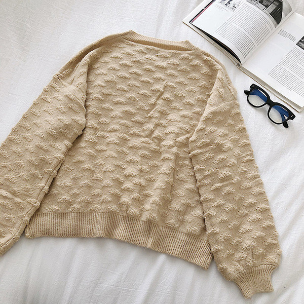 Pulover de dama in patru culori cu decolteu oval model larg