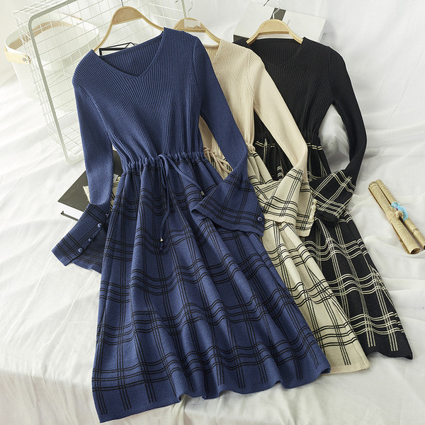 Rochie de dama de iarna croiala moderna model in mai multe culori