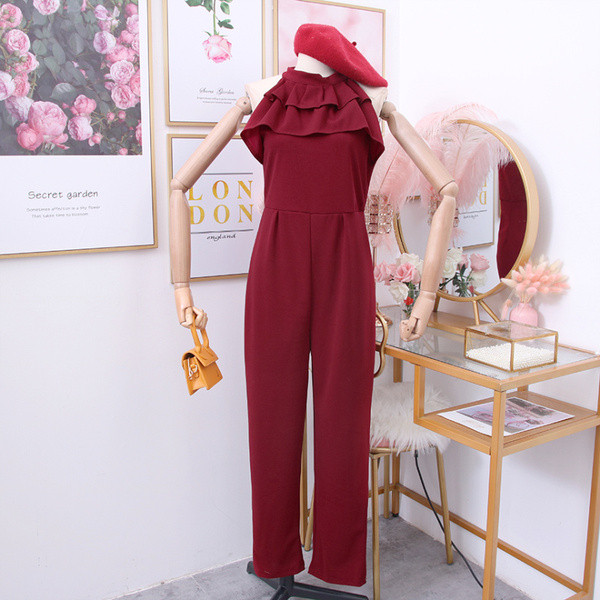 Modern női overál csupasz váll - több színben