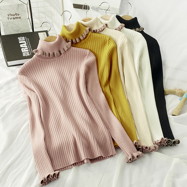 Női téli blúz magas gallérral több színben