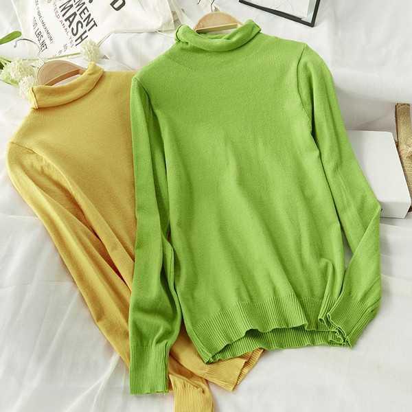 Bluza dama model lat cu guler inalt in mai multe culori