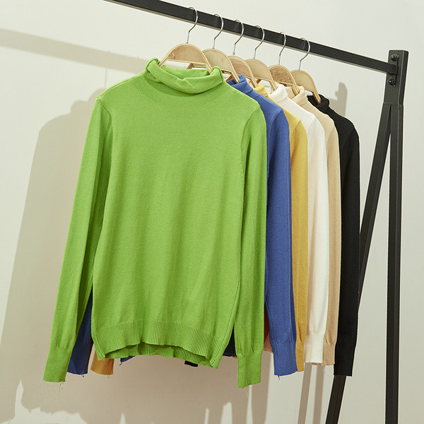 Bluza dama model lat cu guler inalt in mai multe culori