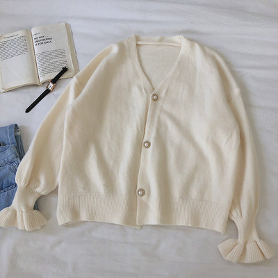 Cardigan casual dama in cinci culori cu decolteu in V