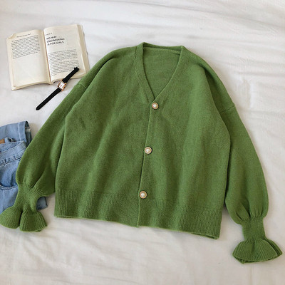 Cardigan casual dama in cinci culori cu decolteu in V