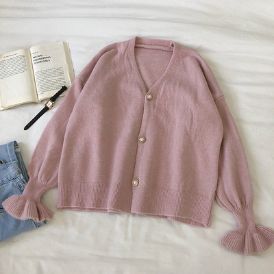 Cardigan casual dama in cinci culori cu decolteu in V