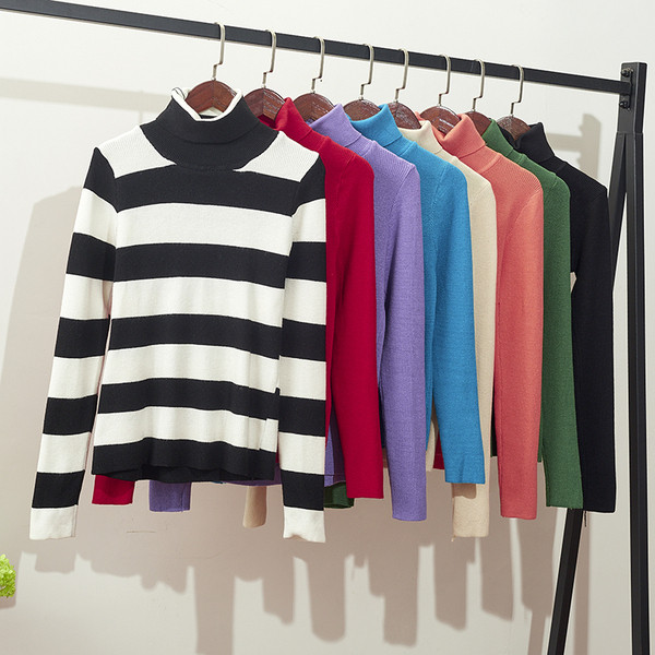 Női téli blúz magas gallérral, többféle színben