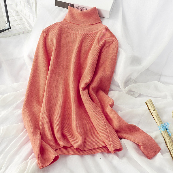 Női téli blúz magas gallérral, többféle színben