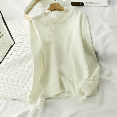 Bluza de dama cu tul pe maneci in mai multe culori