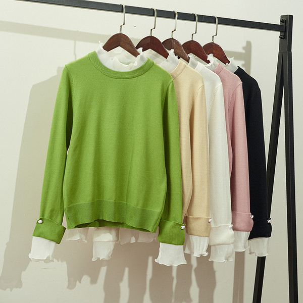 Bluza de dama cu tul pe maneci in mai multe culori