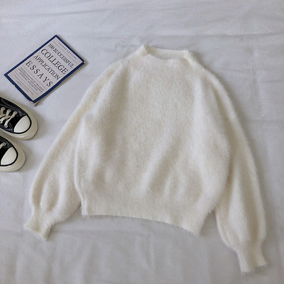 Puha női pulóver három színben, széles ujjakkal