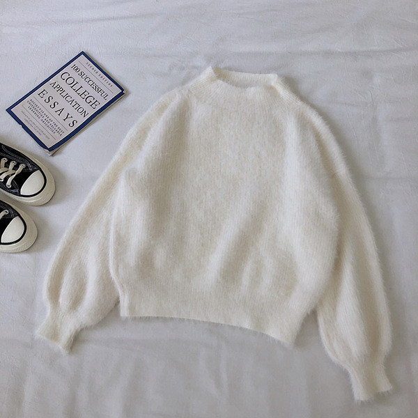 Puha női pulóver három színben, széles ujjakkal