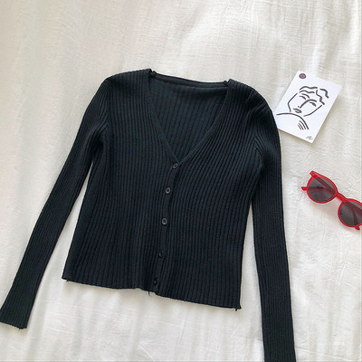 Női kardigán öt színben V-nyakkal és gombokkal