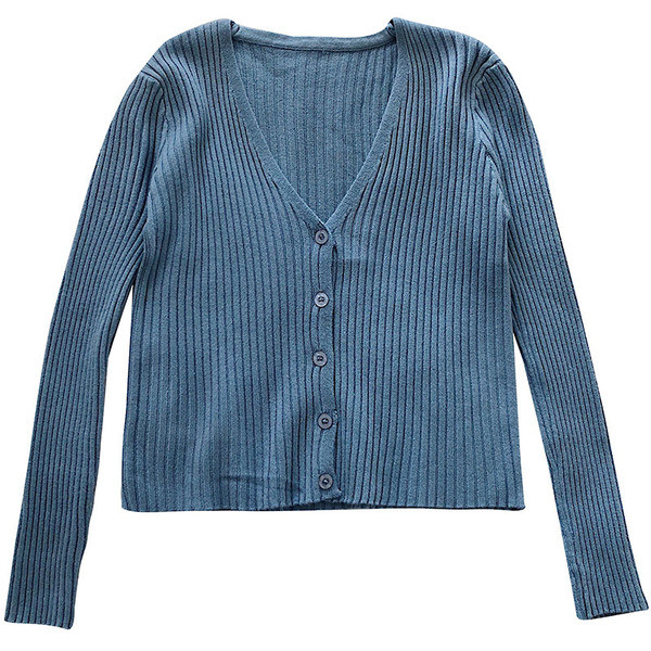 Női kardigán öt színben V-nyakkal és gombokkal