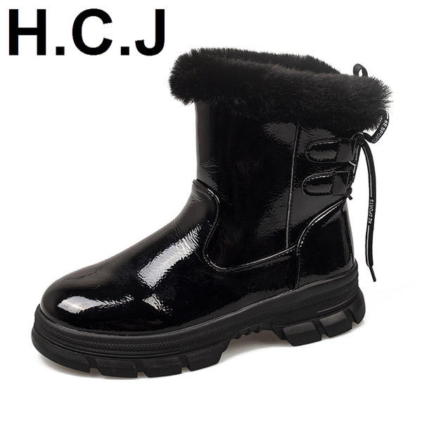 Cizme de iarna dama cu captuseala calda in alb si negru - doua modele